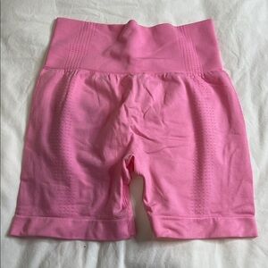 Pink High-Waisted Biker Shorts
